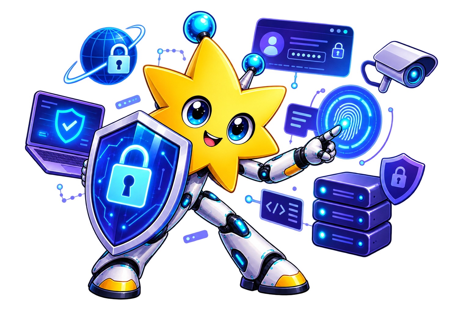 Mascote Lumi Cybercurity